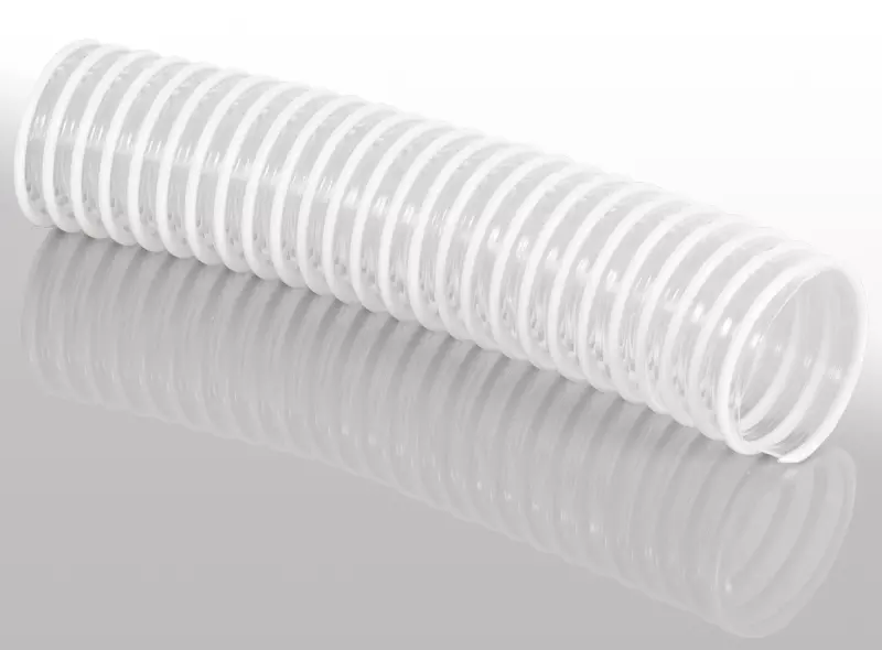 PVC Csigatömlő - Elszívó tömlő 100/0,80mm - Átlátszó