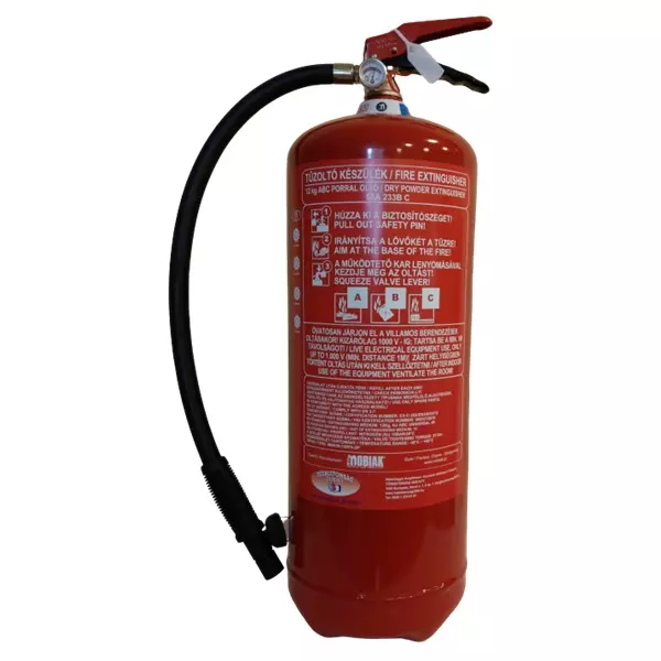 12 kg-os porral oltó tűzoltó készülék „D” tüzek oltásához